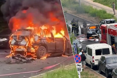 Une voiture explose sur un parking près de Moscou: