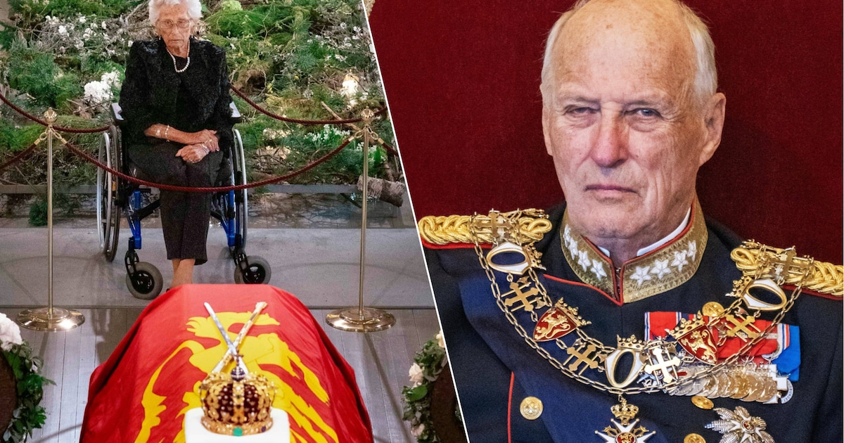 Seule face au cercueil de son frère: l’image de la princesse Astrid émeut la Norvège