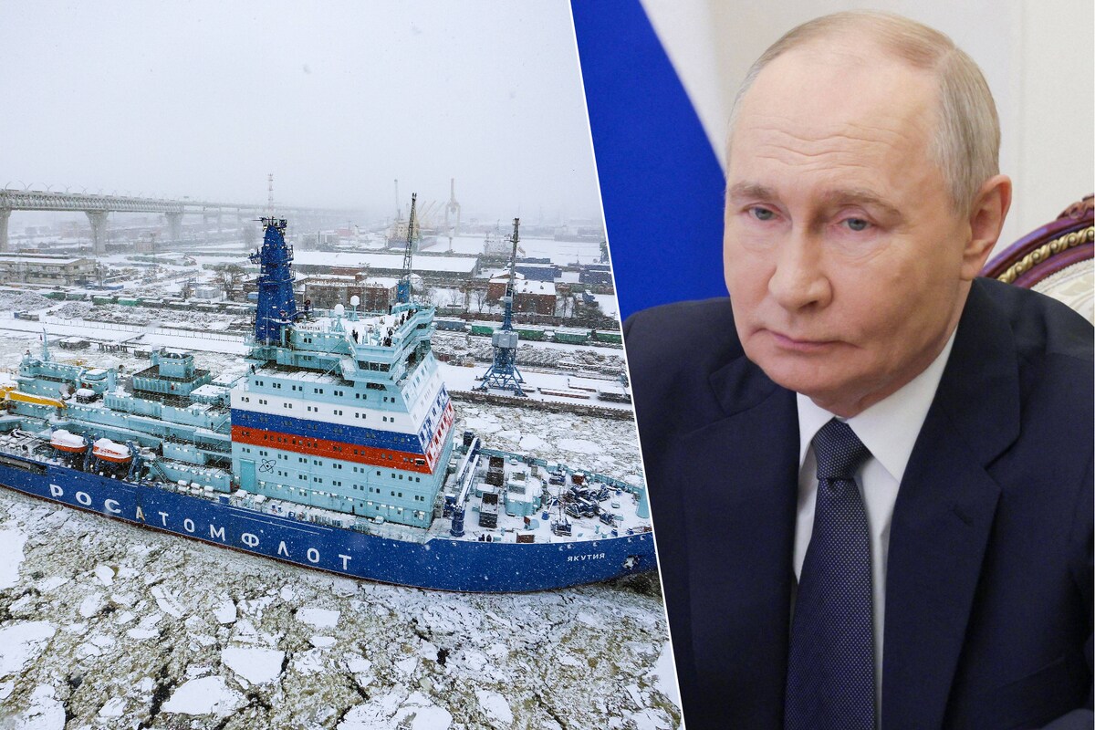 Un brise-glace à propulsion nucléaire russe / Vladimir Poutine. 