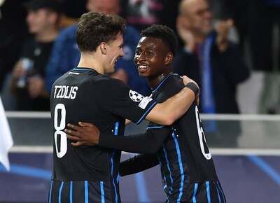 Le Club de Bruges avec Sandra et Tresoldi à Bergame, Vermant sur le banc