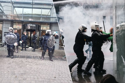 Des manifestants s’introduisent dans l’hôtel Hilton et causent des dégâts