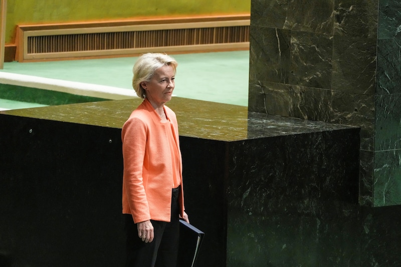 La présidente de la Commission européenne Ursula von der Leyen, le 22 septembre 2025.