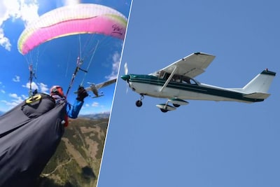 Une parapentiste percutée par un petit avion de tourisme en plein direct