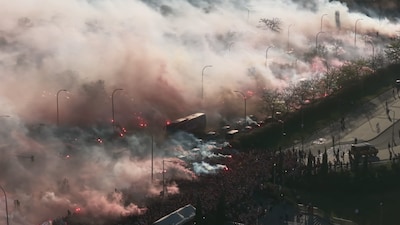 Une marée rouge et blanche pour accompagner le bus de l'Atlético