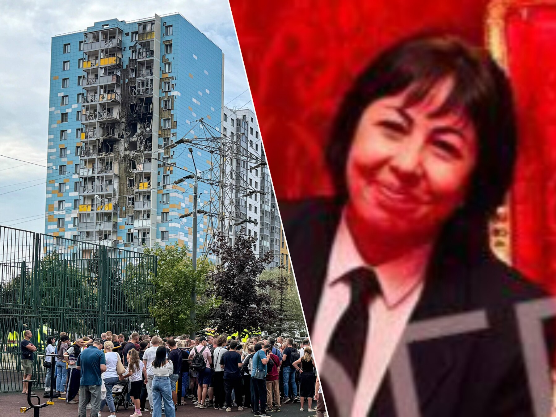L'immeuble de Ramenskoïe, près de Moscou, où Zinaïda Uzanaliava (46 ans) a été tuée dans une frappe de drone.
