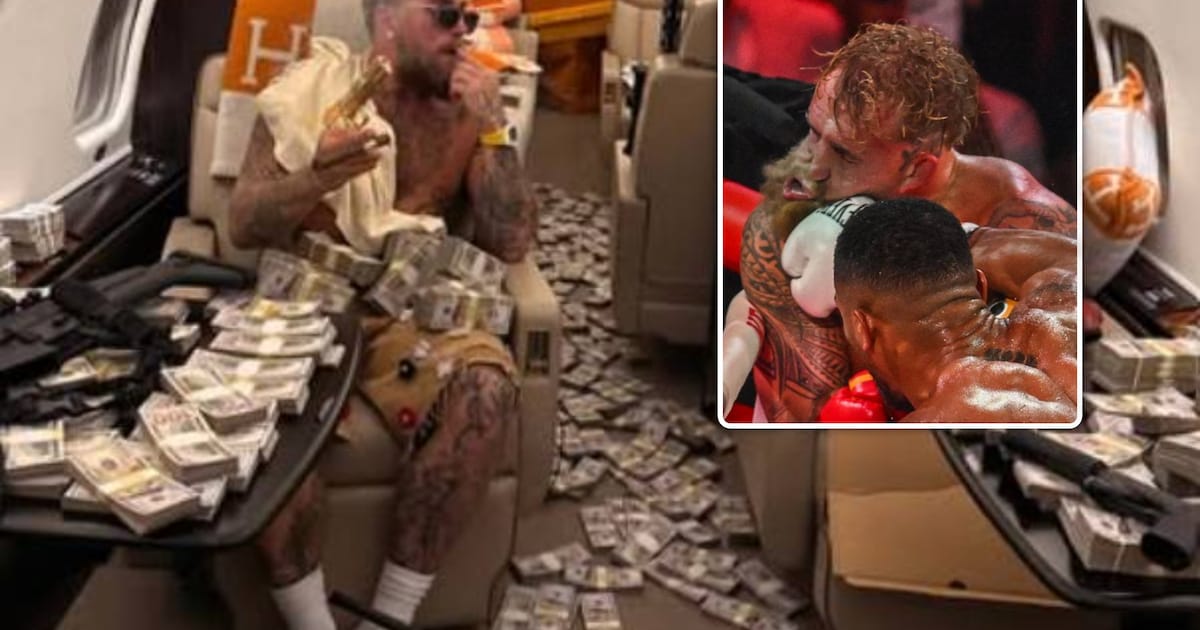 Liasses de billets, armes et jet privé: la photo provocatrice de Jake Paul  après sa défaite | 7sur7.be