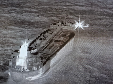 La Défense diffuse des images du navire de la flotte fantôme russe ...