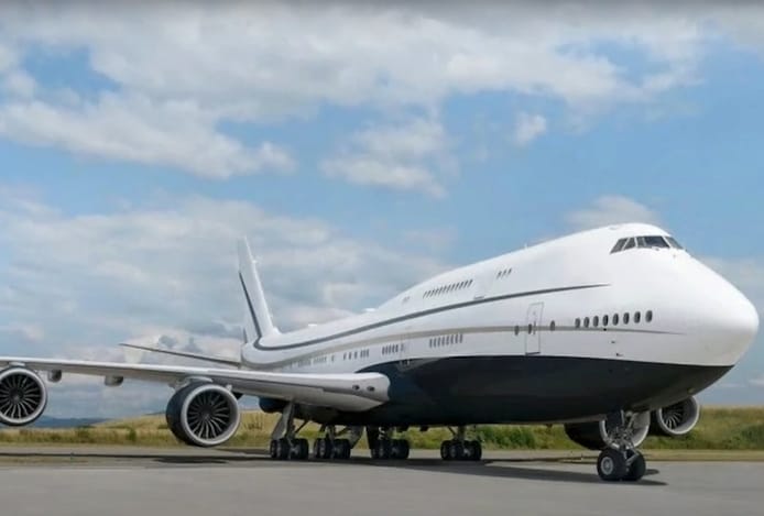Le boeing 747-8 que Donald Trump a reçu en cadeau du Qatar.