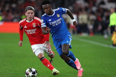 Un bijou de Vinicius pour lancer le Real contre Benfica, le PSG passe devant à Monaco