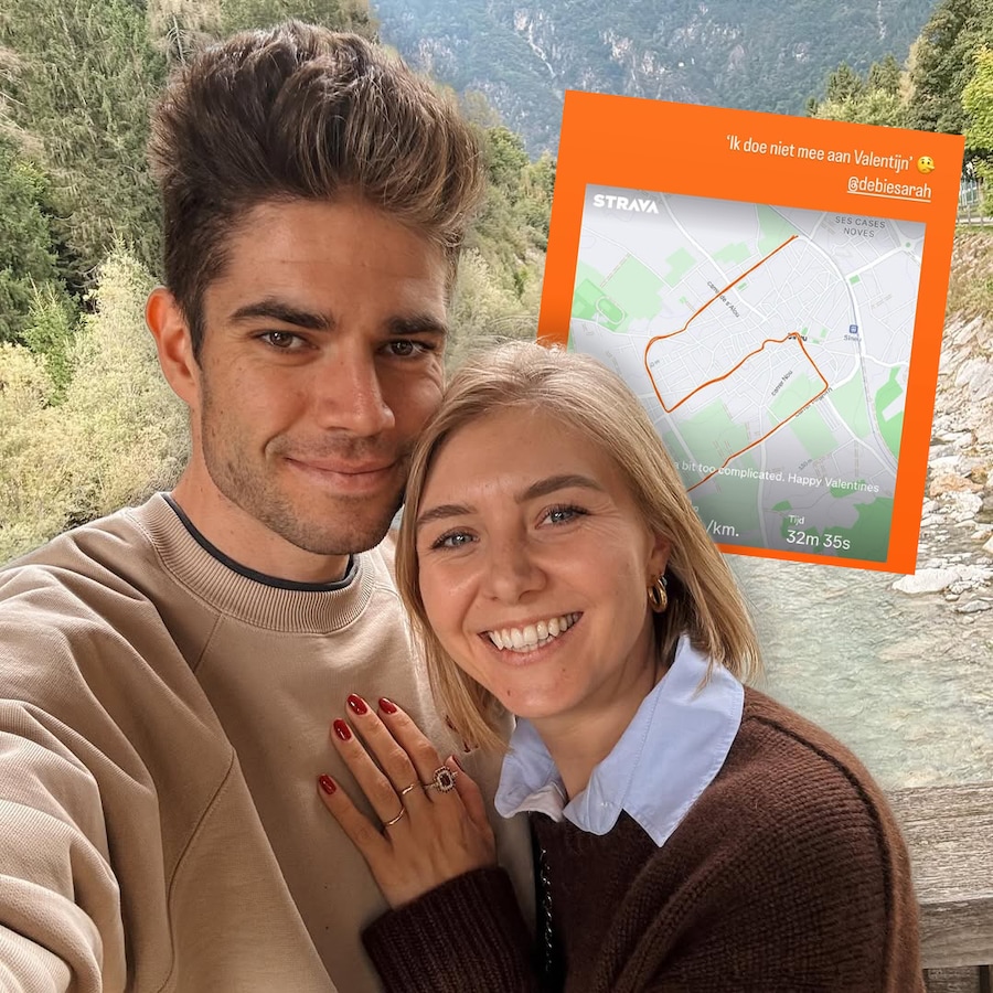 Wout van Aert met la barre très haut pour la Saint-Valentin: “Dessiner un  cœur était un peu trop difficile” | Foto | 7sur7.be