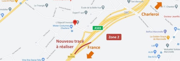Un chantier va démarrer sur l’A503 à hauteur de Charleroi | 7sur7.be