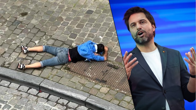 Bouchez partage la photo d’un homme allongé dans la rue à Mons: “Ce que ...