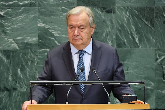 Le secrétaire général de l'ONU, António Guterres, le 23 septembre 2025 à New York.