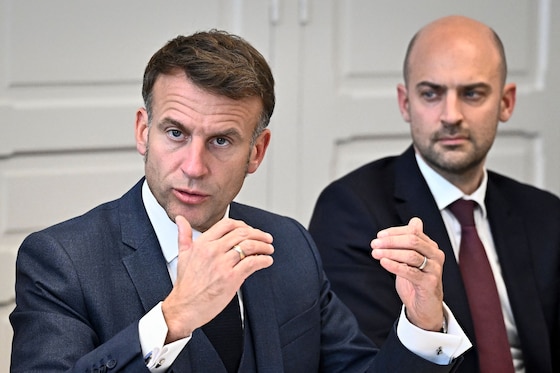 Emmanuel Macron et son ministre des Affaires étrangères, Jean-Noël Barrot