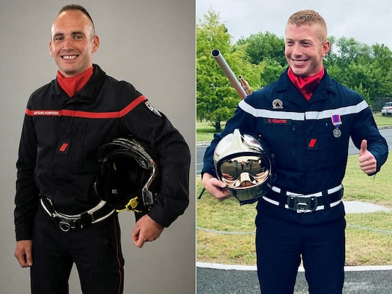 Anthony Bertome (à gauche) et Wilfried Schmitter (à droite), les deux sapeurs-pompiers décédés à Mérignac.