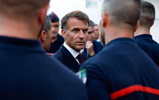 Emmanuel Macron à Bordeaux ce lundi.