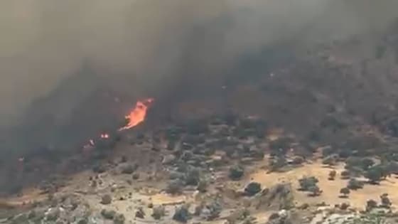L'incendie en Crète