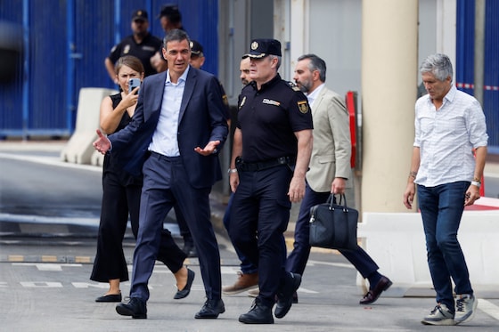 Le Premier ministre espagnol Pedro Sánchez, le 31 juillet 2026 à Ceuta.