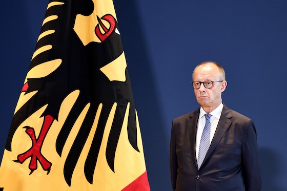 Le chancelier allemand, Friedrich Merz