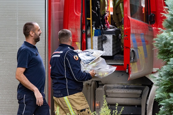 Des pompiers dans les Hautes Fagnes, le 19 août 2026.