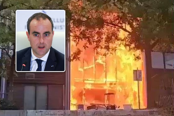 Le Premier ministre Sébastien Lecornu/L'école incendiée à Nantes