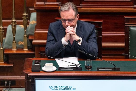 Le Premier ministre, Bart De Wever (N-VA), le 8 octobre 2026 à la Chambre des représentants.