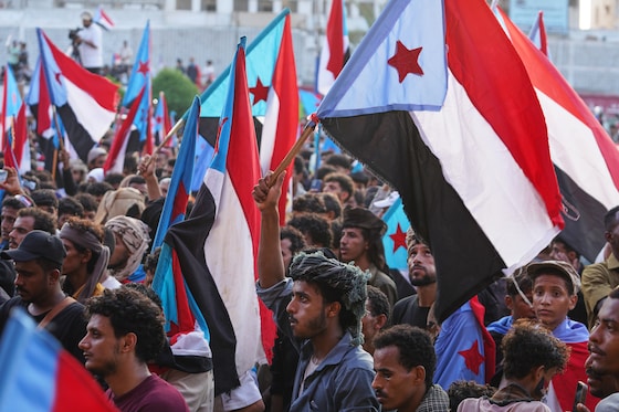 Rassemblement à Aden, Yémen, 14 octobre