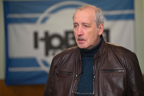 Le rédacteur en chef de Novaïa Gazeta, Sergueï Sokolov,