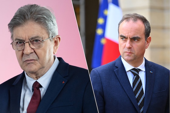 Jean-Luc Mélenchon et Sébastien Lecornu