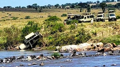 Un safari tourne mal en Tanzanie: une jeep transportant des touristes finit dans une rivière pleine de crocodiles