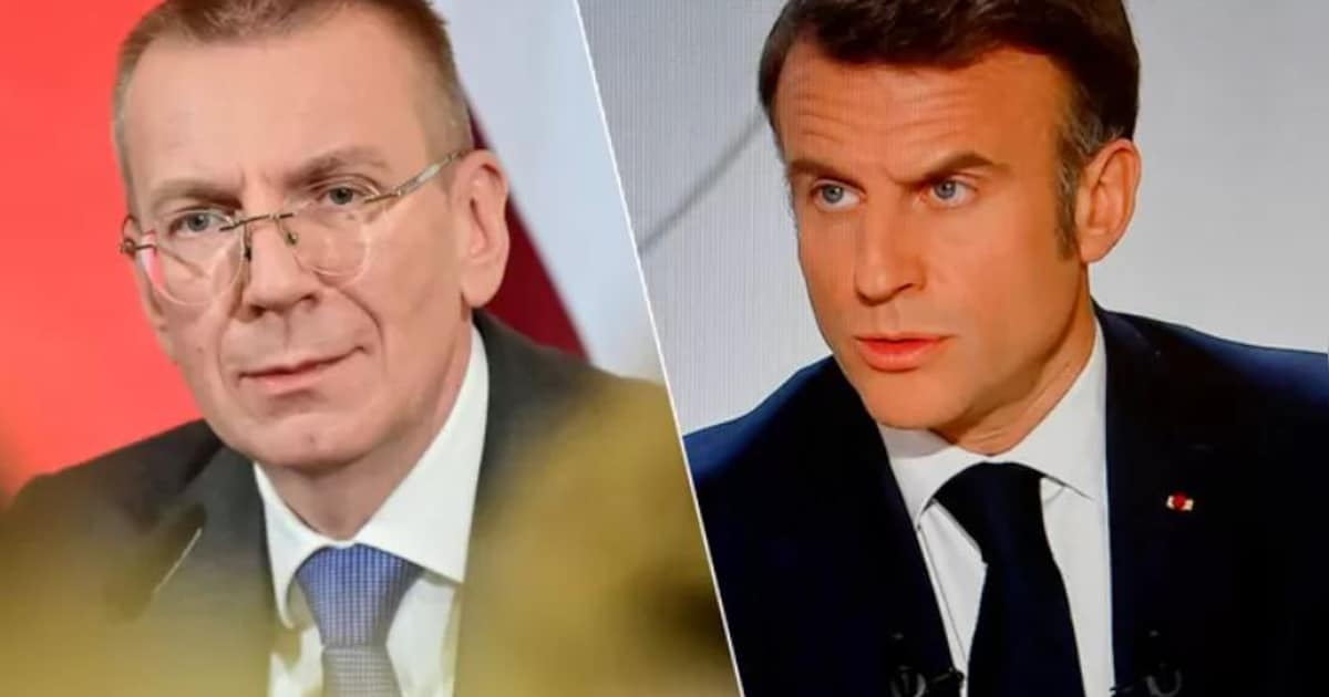 Le président letton se joint à Emmanuel Macron en durcissant le ton ...