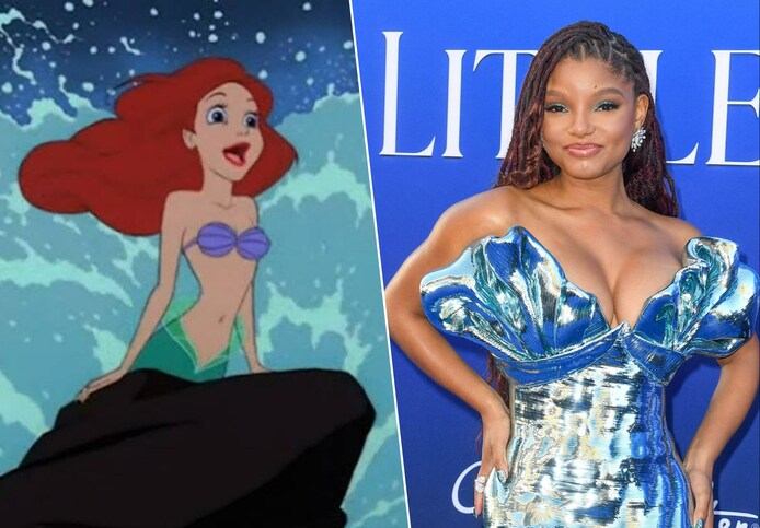 Une vraie Petite Sirene Halle Bailey fait sensation a l avant premiere du film dans une robe de circonstance People 7sur7.be